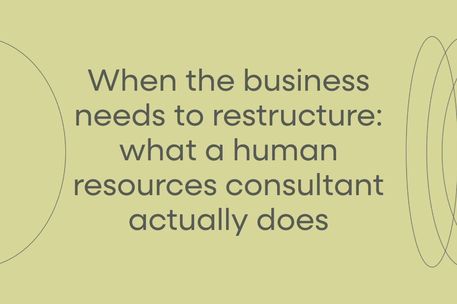 When the business needs to restructure text on green background